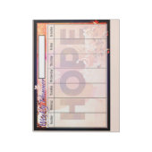 Wochentagsblätter hoffen notizblock (Rotiert)