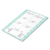 wöchentlich Dankbarkeit Journal Blue Floral Notizblock (angewinkelt)