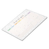 Wöchentlich zu erledigende Liste Notizblock (angewinkelt)