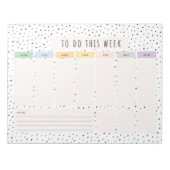 Wöchentlich zu erledigende Liste Notizblock (Vorderseite)