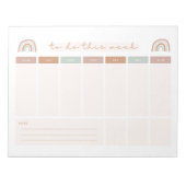Wöchentlich zu erledigende Liste Notizblock (Vorderseite)