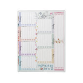 Wöchentlich zu tun, Blume Schmetterling Thema aufl Notizblock (Rotiert)