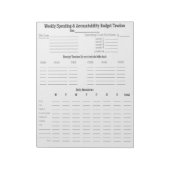 Wöchentliche Ausgaben und Rechenschaftspflicht Notizblock (Rotiert)