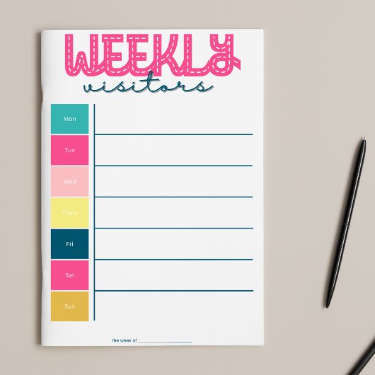 Wöchentliche Besuche, Betreuung, Alterung der Elte Notizblock