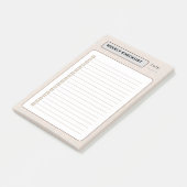 Wöchentliche Checkliste Post-it Klebezettel (angewinkelt)