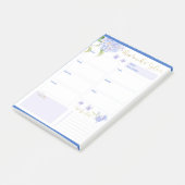 Wöchentliche Planer Blue Hydrangea-Blume Post-it Klebezettel (angewinkelt)