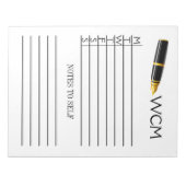 Wöchentliche Planer-Pad/Binder-Notebook-Einlage Notizblock (Vorderseite)