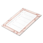 Wöchentliche Planer-Rose Gold Notizblock (angewinkelt)
