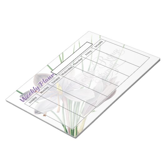 Wöchentliche Planerblätter Notizblock (angewinkelt)