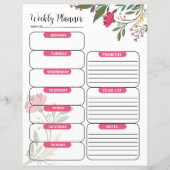 Wöchentliche Planervorlage (Vorderseite)