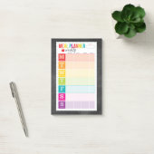 Wöchentliche Planung der Mahlzeiten Post-it Klebezettel (Büro)