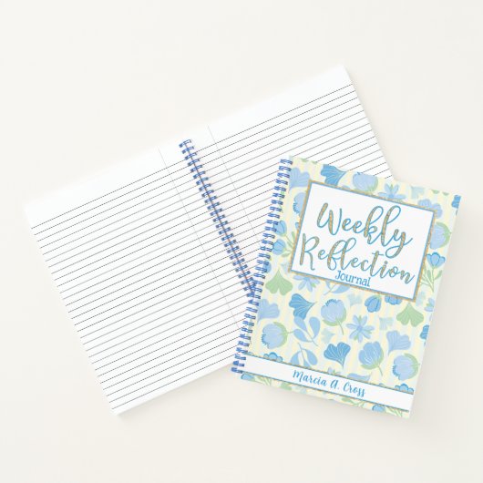 Wöchentliche Reflektion mit Blumendesign Notizblock (Innenseite)