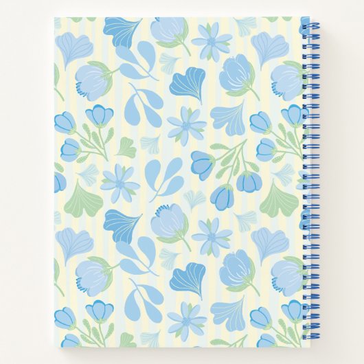 Wöchentliche Reflektion mit Blumendesign Notizblock (Rückseite)