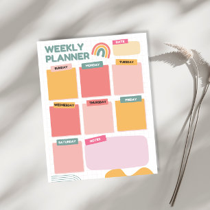 Wöchentliche To-Do-Liste Minimalistischer Planer O Notizblock