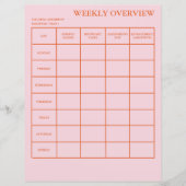 Wöchentliche Übersicht akademischer Planer für Stu (Vorderseite)