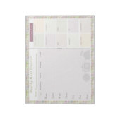 Wöchentlicher Essensplaner farbenfroher Platz Notizblock (Rotiert)