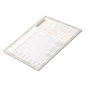 Wöchentlicher Essensplaner farbenfroher Platz Notizblock (angewinkelt)