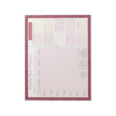 Wöchentlicher Essensplaner Herbstliche Rose Notizblock (Rotiert)