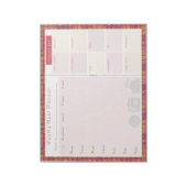 Wöchentlicher Essensplaner Herbstmetall Notizblock (Rotiert)