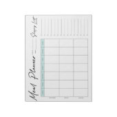 Wöchentlicher Essensplaner mit Einkaufsliste Notizblock (Rotiert)