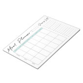 Wöchentlicher Essensplaner mit Einkaufsliste Notizblock (angewinkelt)