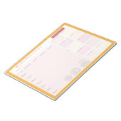 Wöchentlicher Essensplaner Sommerferien Blume Notizblock (angewinkelt)