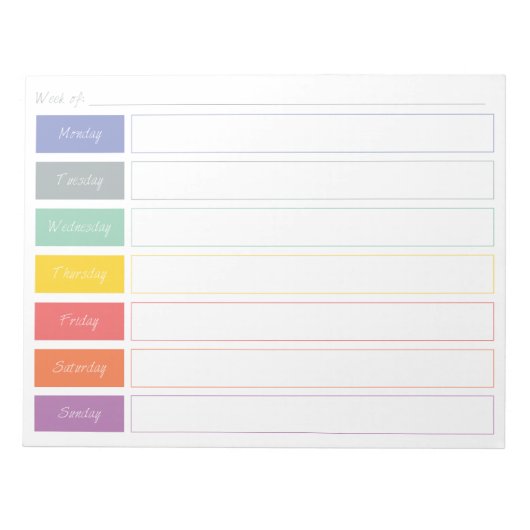Wöchentlicher Frühjahrsplaner reißen den Notepad a Notizblock (Vorderseite)
