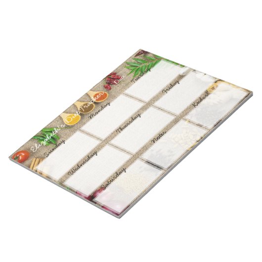 Wöchentlicher Futter-Tracker Notizblock (angewinkelt)