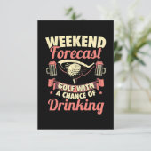 Wöchentlicher Golf mit der Möglichkeit zu trinken RSVP Karte (Stehend Vorderseite)