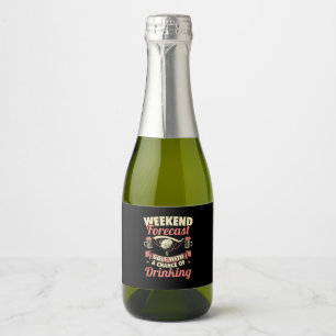 Wöchentlicher Golf mit der Möglichkeit zu trinken Schaumweinetikett