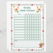 Wöchentlicher Habit Tracker druckbar - Lama Editio (Vorne/Hinten)