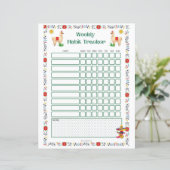 Wöchentlicher Habit Tracker druckbar - Lama Editio (Stehend Vorderseite)