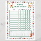 Wöchentlicher Habit Tracker druckbar - Lama Editio (Vorderseite)