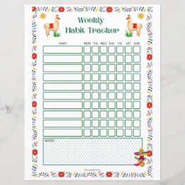 Wöchentlicher Habit Tracker druckbar - Lama Editio