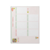 Wöchentlicher Kalender 8.5x11 Notepad Notizblock (Rotiert)