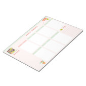 Wöchentlicher Kalender 8.5x11 Notepad Notizblock (angewinkelt)