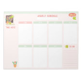 Wöchentlicher Kalender 8.5x11 Notepad Notizblock (Vorderseite)