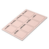 Wöchentlicher Kalender für die benutzerdefinierte  Notizblock (angewinkelt)