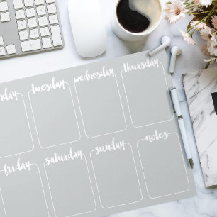 Wöchentlicher Kalender für die benutzerdefinierte Notizblock