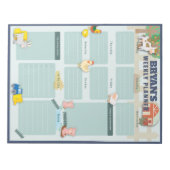 Wöchentlicher Kalender mit Landschaftsbildern Notizblock (Vorderseite)