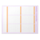 Wöchentlicher Kalender Notizblock (Vorderseite)
