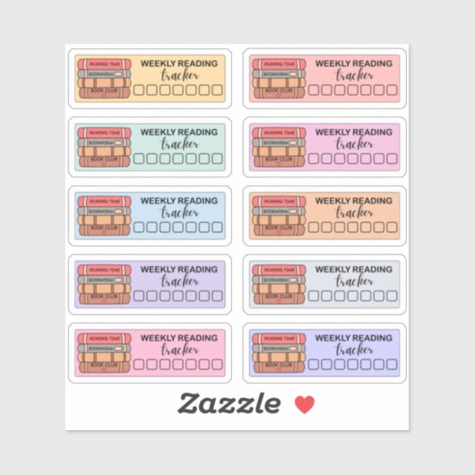 Wöchentlicher Leser des Journal Tracker Bookish Pl Aufkleber (Blatt)