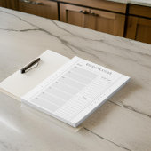 Wöchentlicher Name Grau Notepad Notizblock