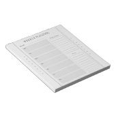 Wöchentlicher Name Grau Notepad Notizblock (angewinkelt)