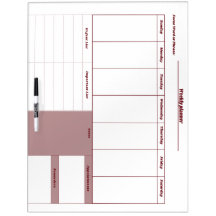 Wöchentlicher Planer auf der Großen Dry-Erase-Kart