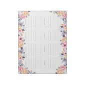 Wöchentlicher Planer Girl Floral Notizblock (Rotiert)