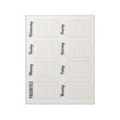 Wöchentlicher Planer-Kalender reißt den weißen Not Notizblock (Rotiert)