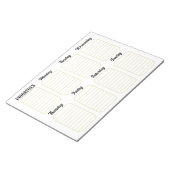 Wöchentlicher Planer-Kalender reißt den weißen Not Notizblock (angewinkelt)