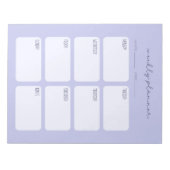 Wöchentlicher Planer Minimal Blue Notizblock (Vorderseite)