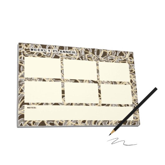 Wöchentlicher Planer mit chaotischen Linien Notizblock